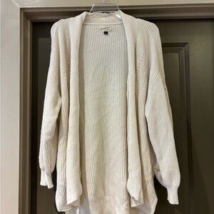 Universal Thread Cream Open-Front Knit Cardigan